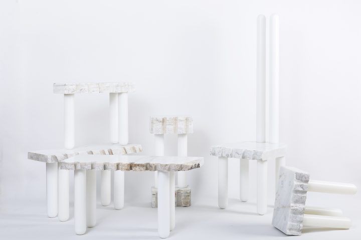 Opulent Marble And Styrofoam Pulled From Bins Come Together In The ...